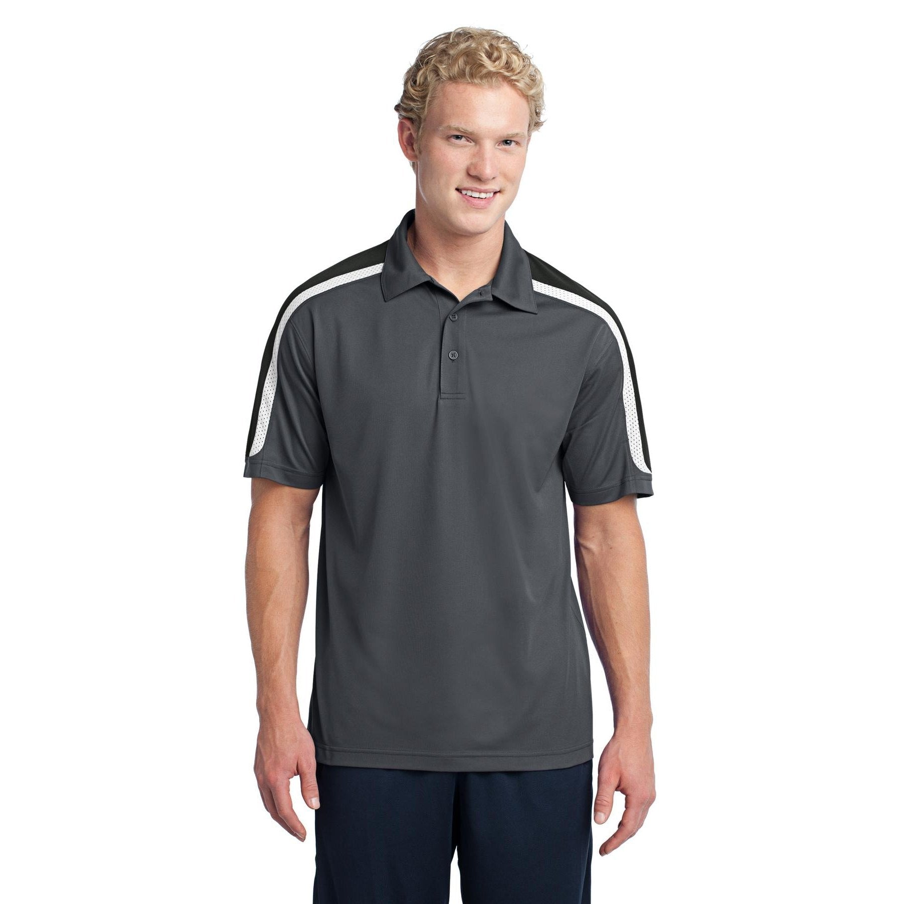 Sport-Tek-Sport-Tek® Tricolor Shoulder Micropique Sport-Wick® Polo. ST658-MedTech-4